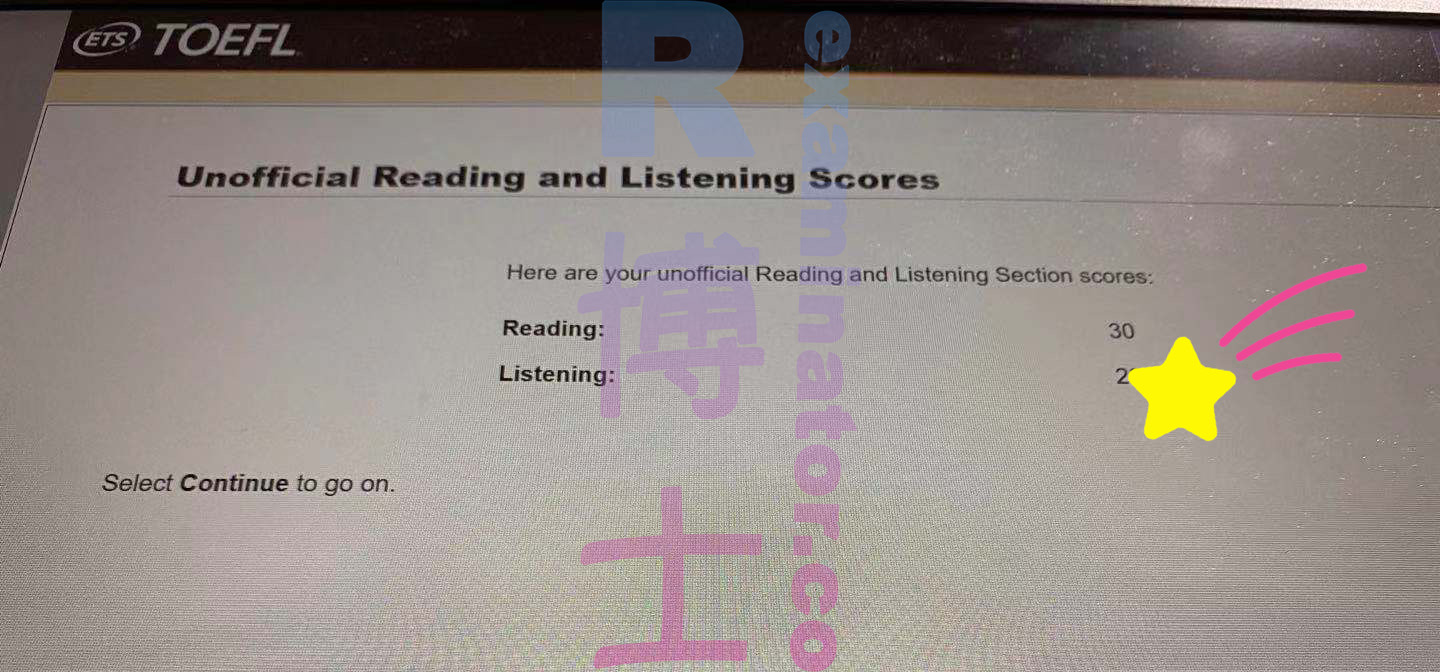 Puntuación perfecta en lectura, casi perfecta en comprensión auditiva. La nueva pregunta de expresión oral de hoy se añadirá al banco de preguntas.