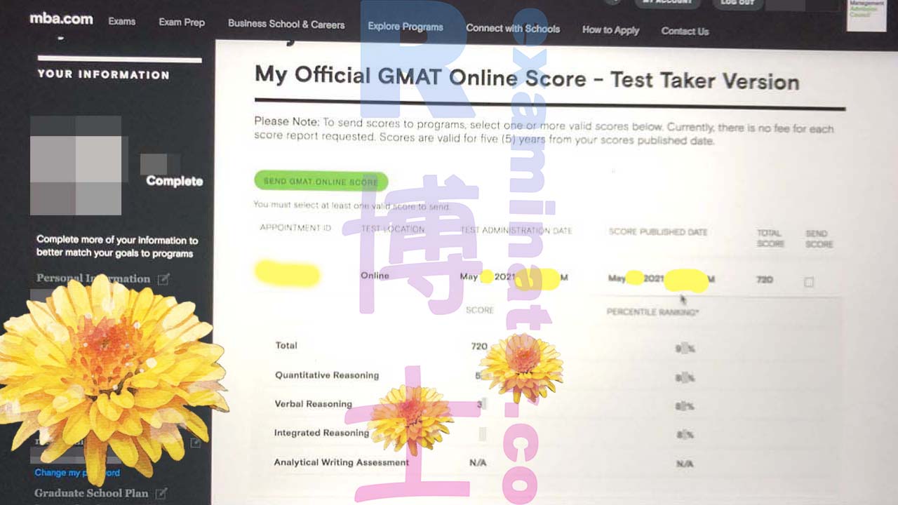 ¡Otro logro destacado en el GMAT en línea! Felicitaciones al estudiante D de Canadá, que elevó su puntaje de 650+ a 720. 🎉