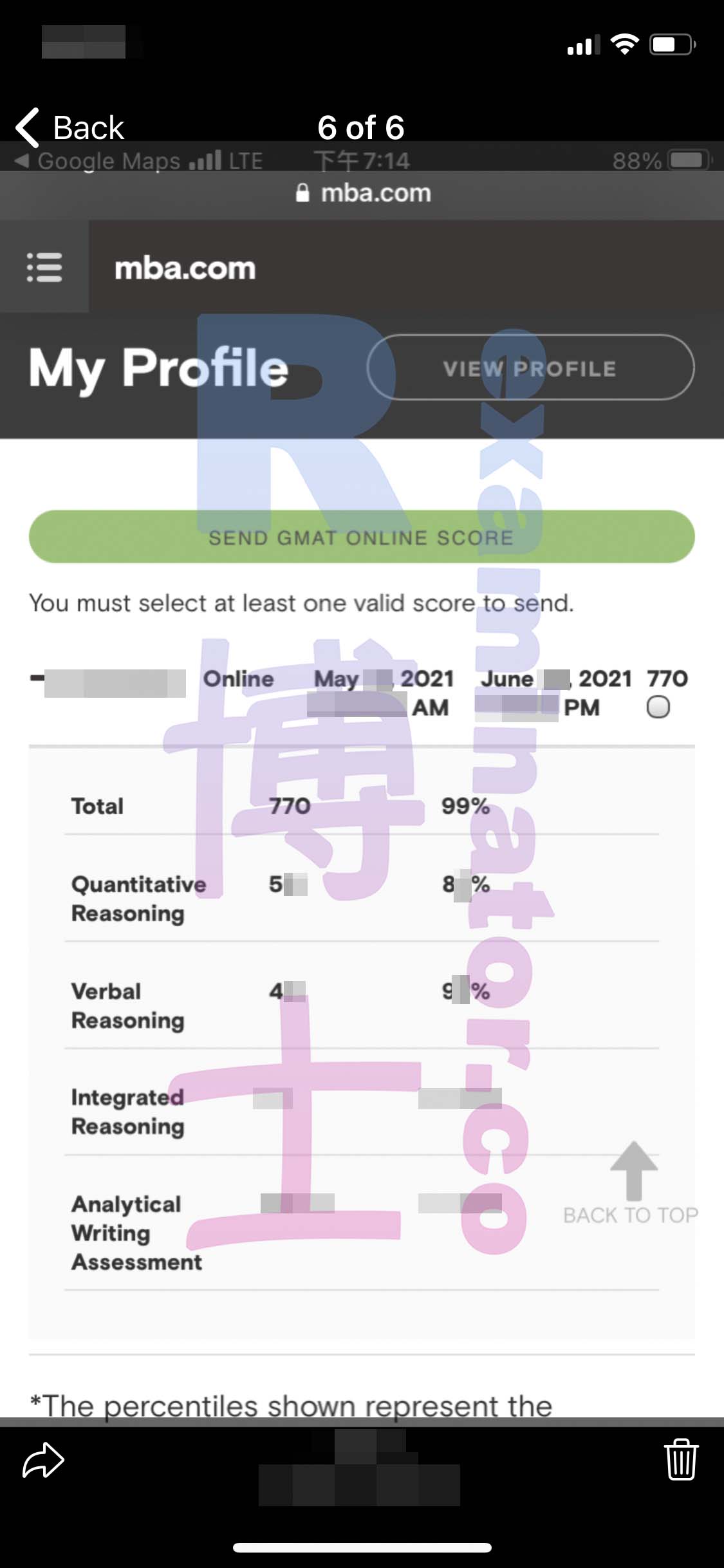 ¡Felicitaciones al estudiante que obtuvo 770 en el GMAT por sustitución! ¡La calidad del maestro es realmente impresionante!