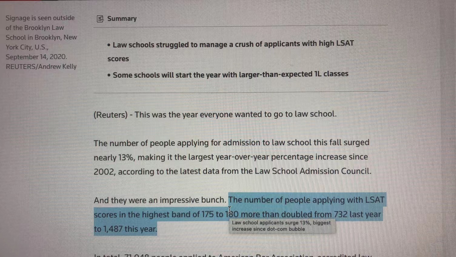 screenshot of chat logs for [Trampa en LSAT] success story #112