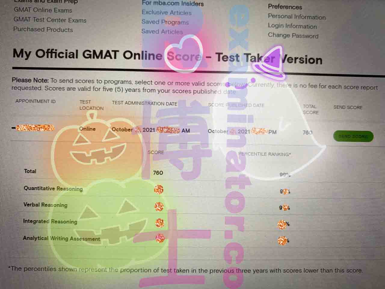 GMAT 온라인에서 760점! 빠른 성적 발표!
