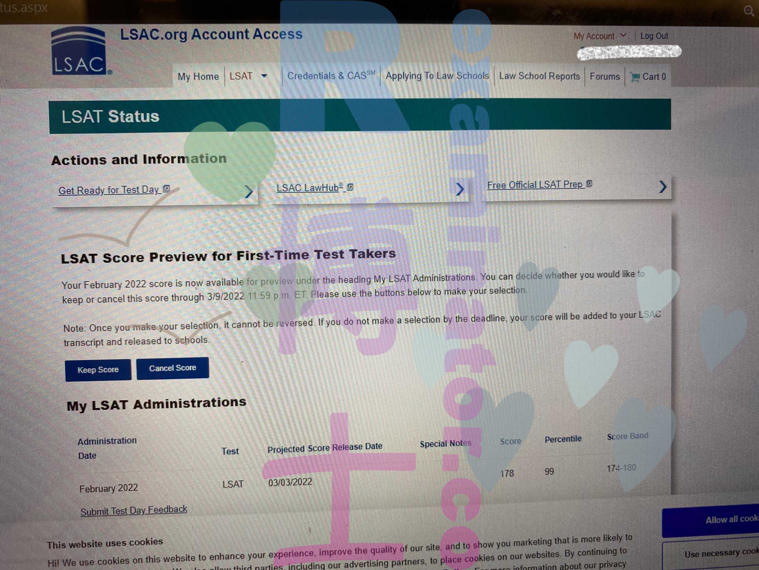 ¡178 en el LSAT de febrero! Problemas de red tan lentos que el supervisor no pudo ver el escritorio del cliente por un tiempo... ¡178 pese a todo! ✅