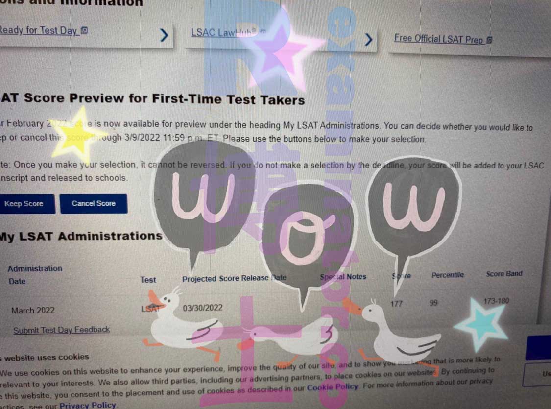 ¡177 en el LSAT de marzo! ¡El cliente incluso nos dio una generosa propina! 🧧 ¡Ha sido un placer trabajar con un cliente tan tranquilo!