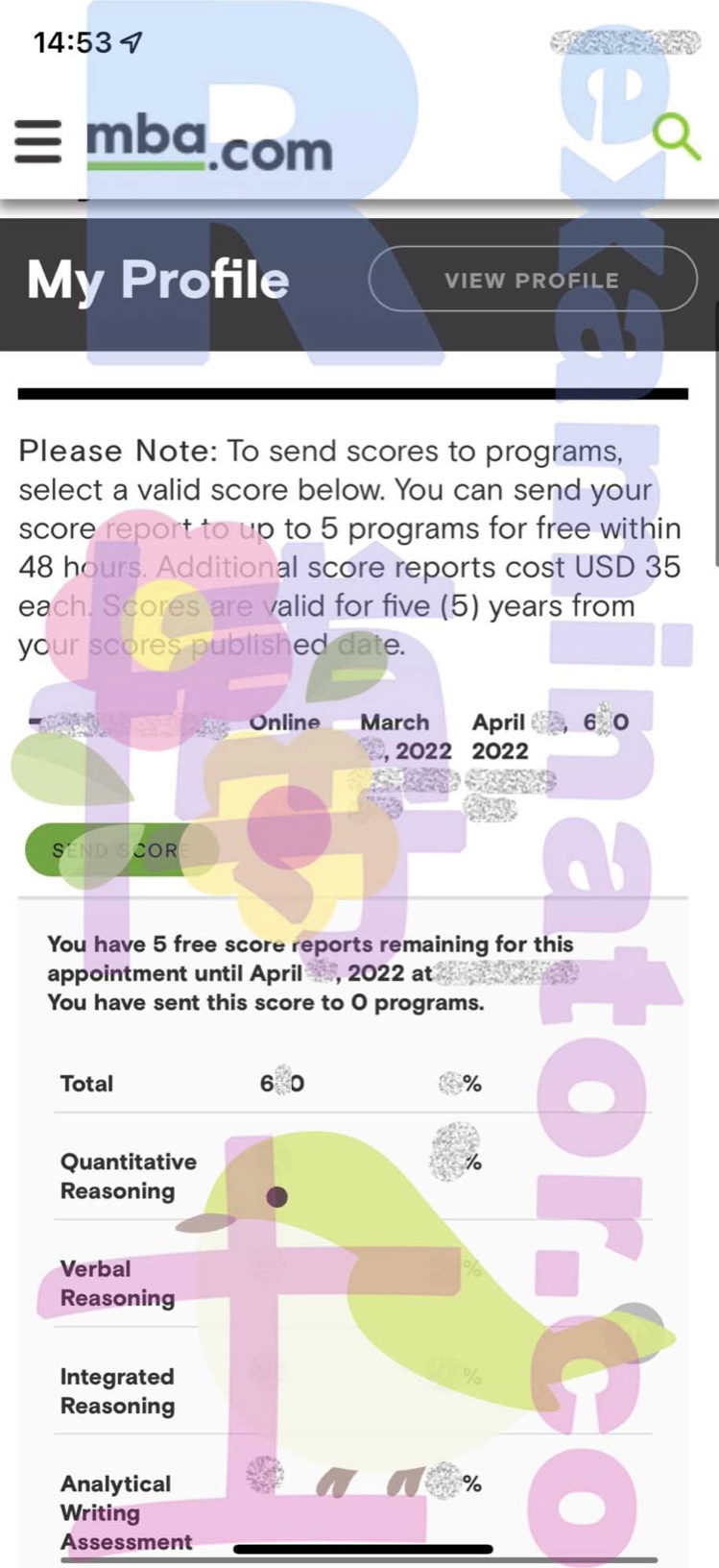 6X0 au GMAT en ligne ! Résultat enfin disponible des semaines après le test !
