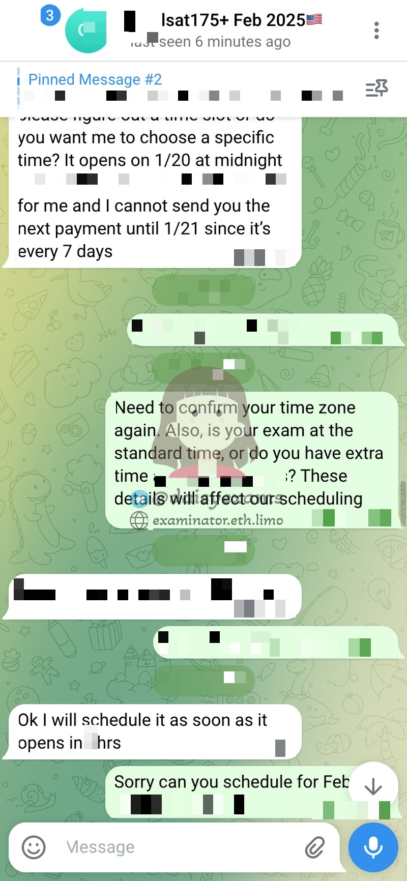 LSAT Cheating: Exam Scheduling Confirmation