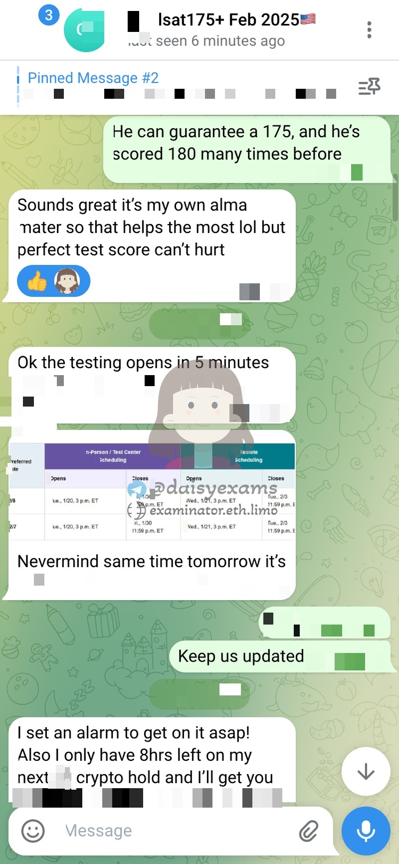 LSAT Cheating: Test Scheduling Discussion