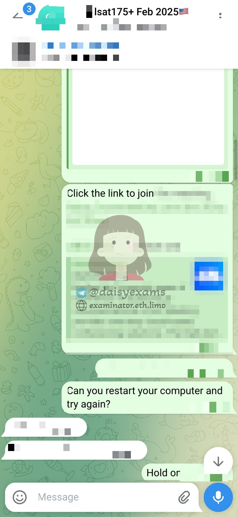 LSAT Cheating: Meeting Link Confirmation
