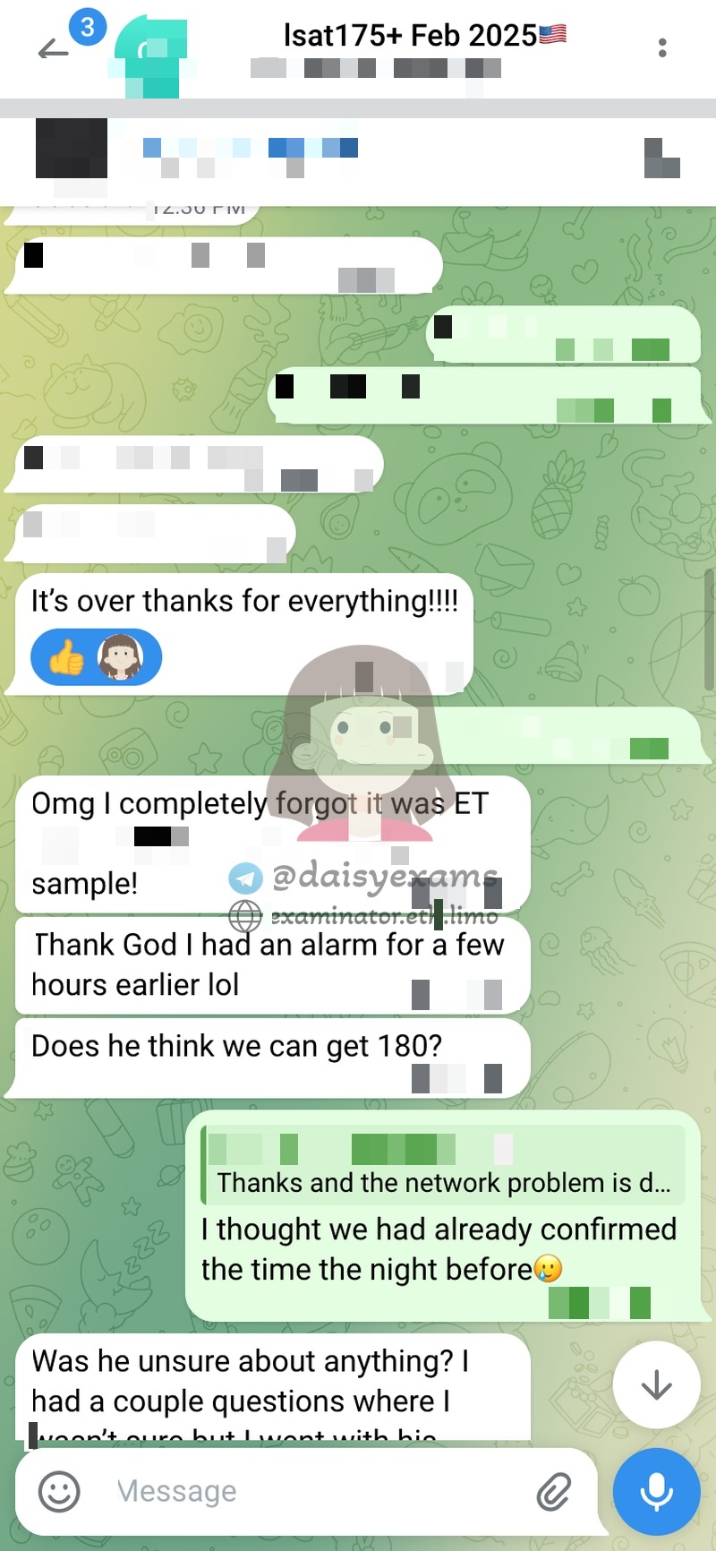 LSAT Cheating: Test Completion Confirmation