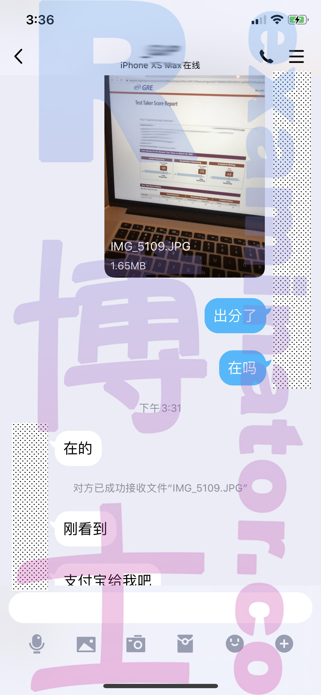 screenshot of chat logs for GREでの不正行為 success story #70