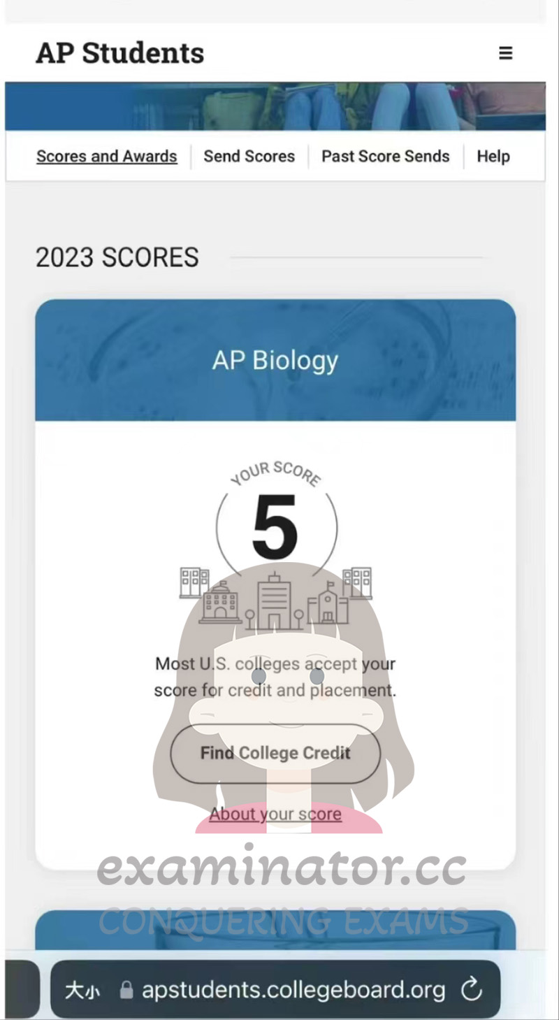  Advanced Placement Cheating AP Biology Score 5