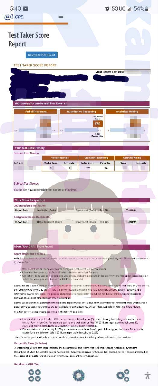 🇯🇵 おめでとうございます！公式GRE 33Xのスコアが発表されました！米国のクライアントは、トップティアの学校への夢を資金調達するために夜勤をし、我々の代理試験サービスを利用して、素晴らしいGRE 33Xスコアと高いAWA結果を達成しました！ 🎓 「将来に真剣で、良いスコアを目指している方には、このサービスを強くお勧めします。本物です。」
