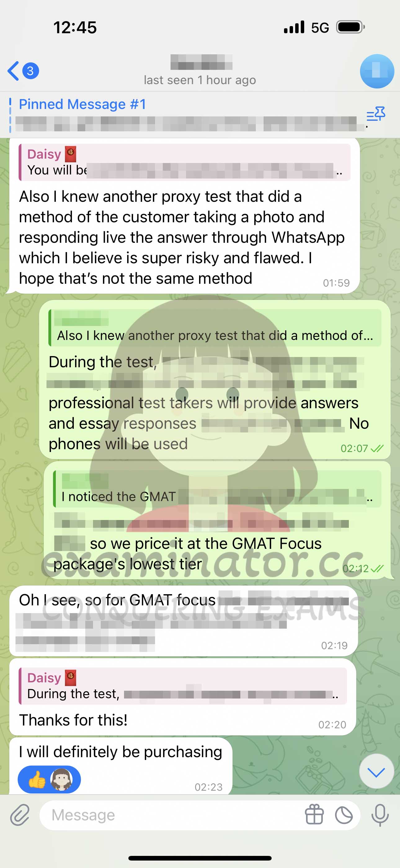 Outdated GMAT Phone Cheating Method