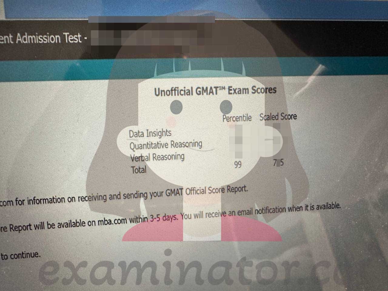 GMAT Focus Edition Cheating Score 7X5