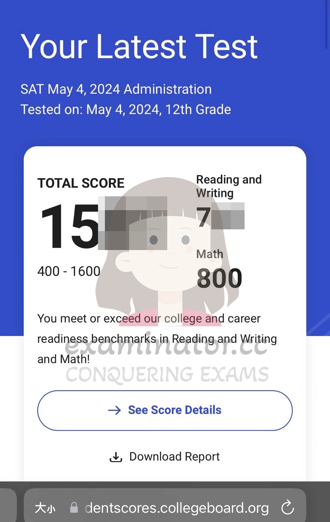 [SAT Cheating] May 4, 2024 Digital SAT Scores Released! Customer got