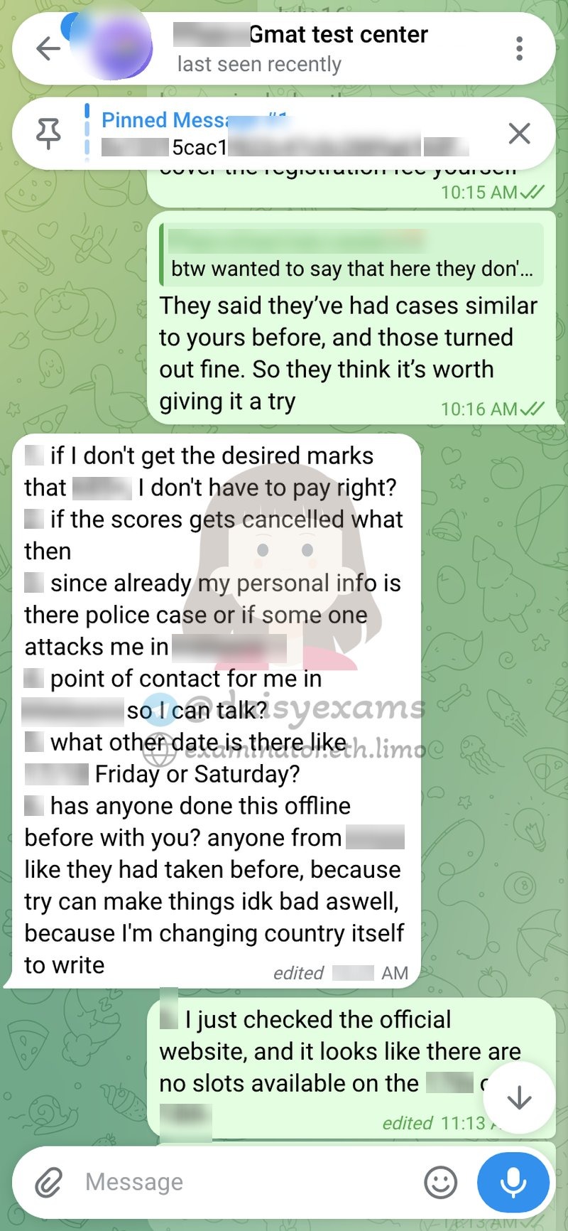 Client asking how reliable the test center is