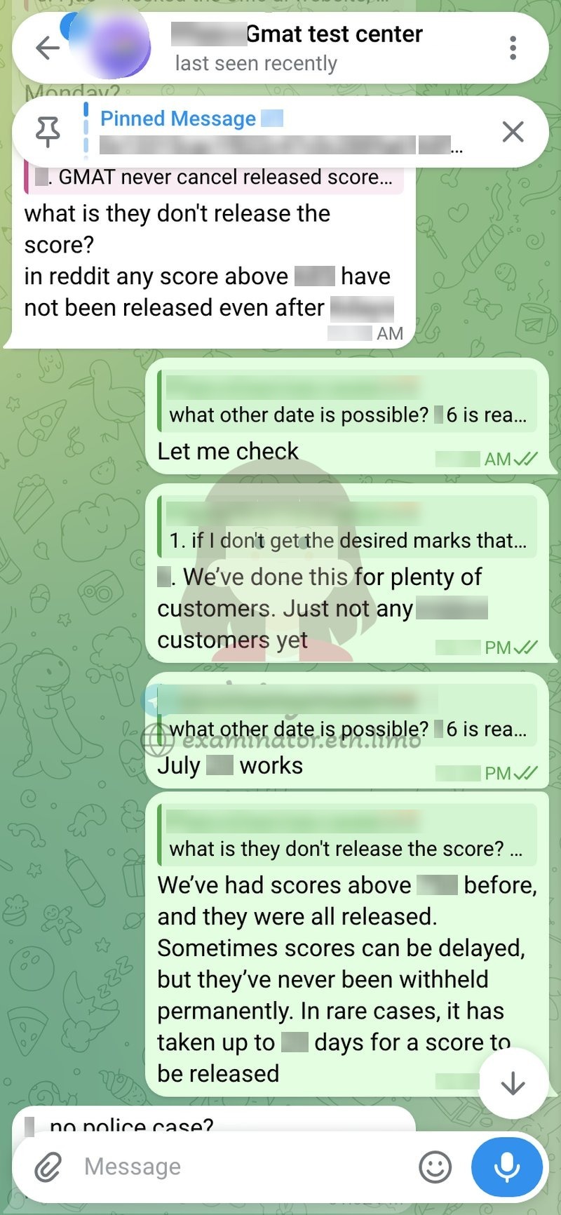 Reassuring the client about score release delays for high scores