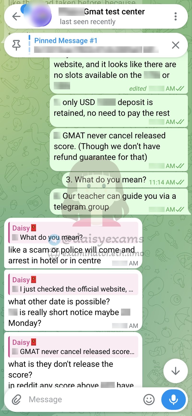 Client asking again what happens if the score does not release