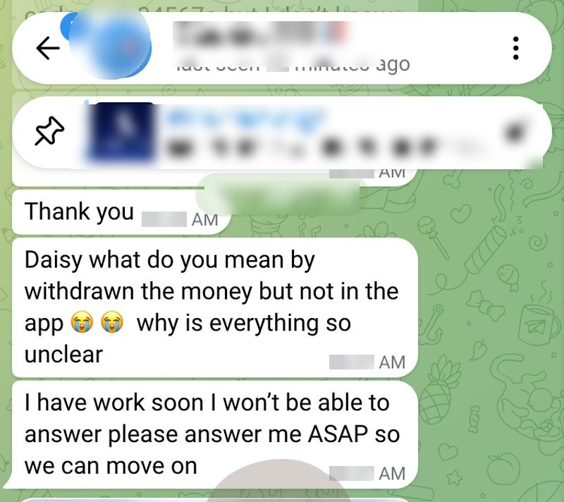 The confusion peaked: "why is everything so unclear… please answer me ASAP."