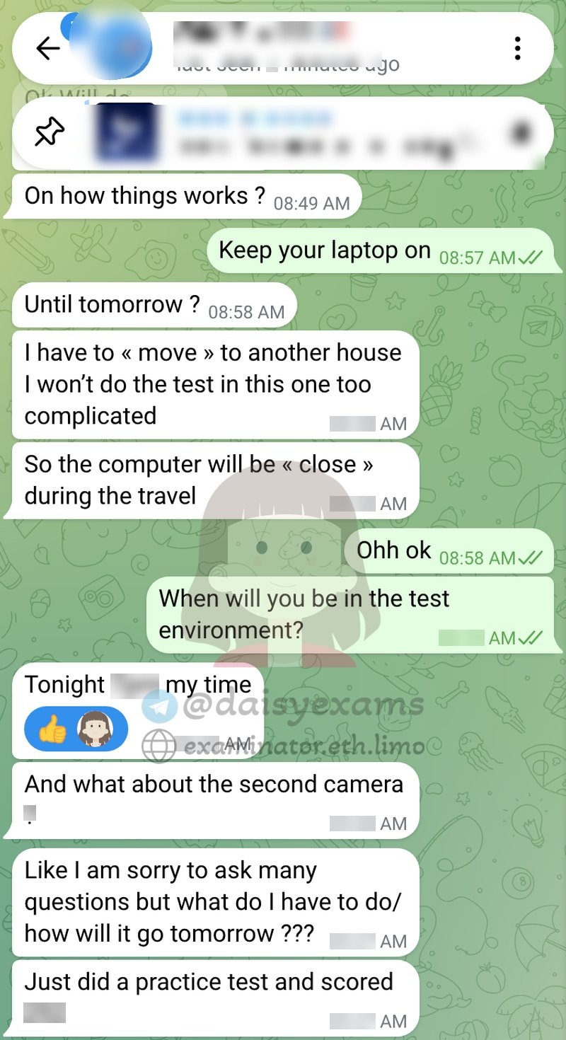 The night before: "how will it go tomorrow ???"