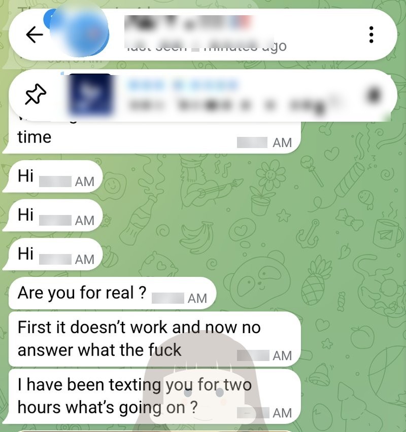 "I have been texting you for two hours, what's going on?"