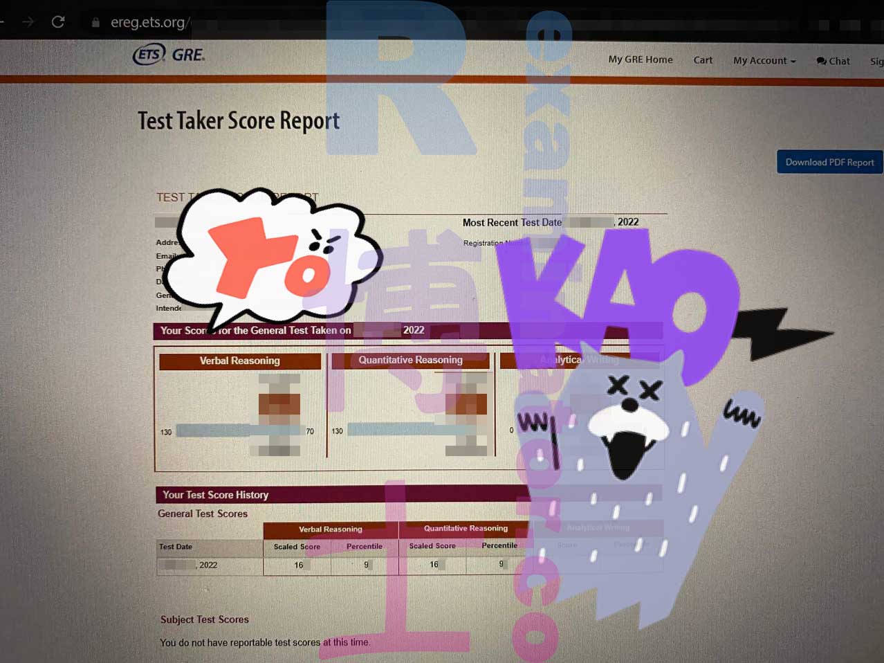 Punteggio ufficiale di 330+ nel test GRE a casa per il cliente 🇺🇸! 🎉 Gli è piaciuto il nostro "metodo diretto".
