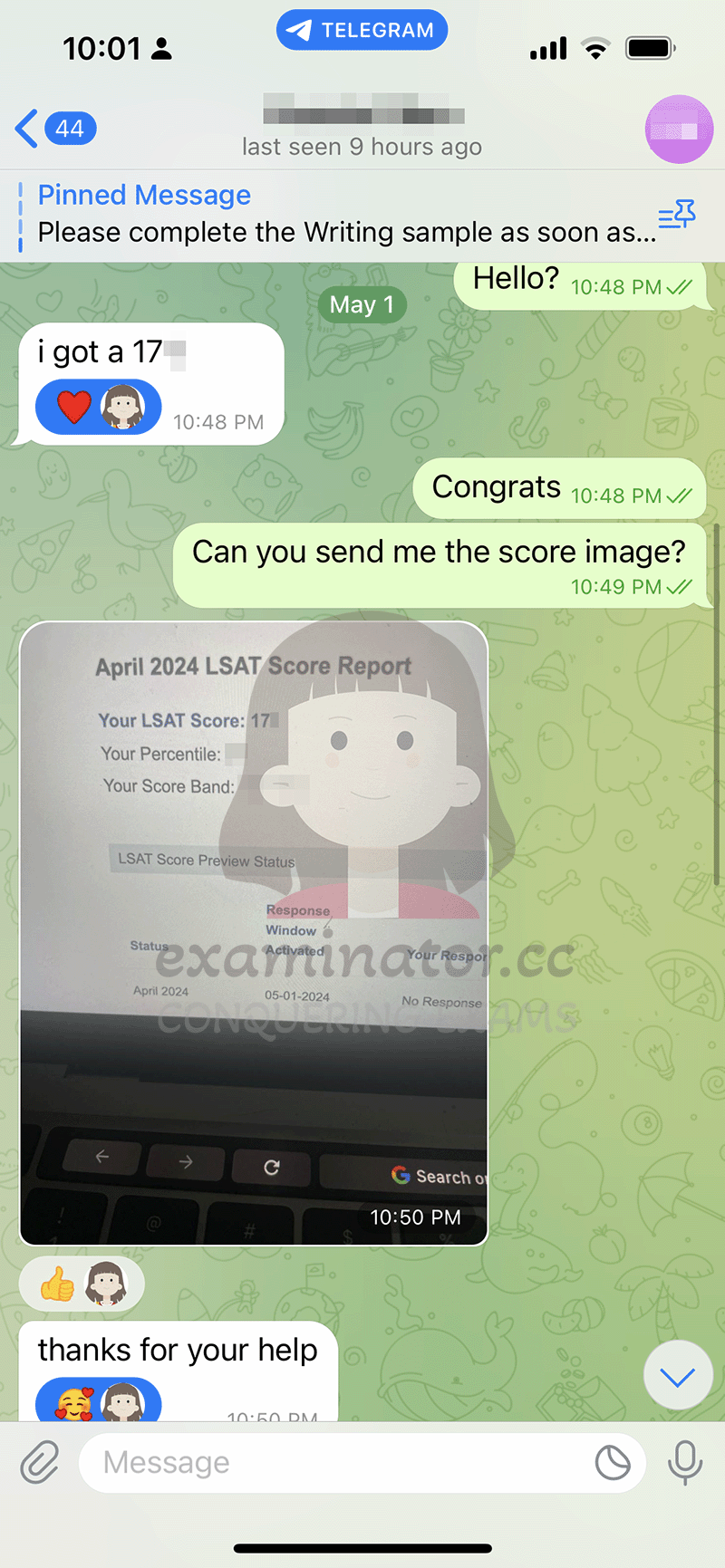 April 2024 LSAT cheating score