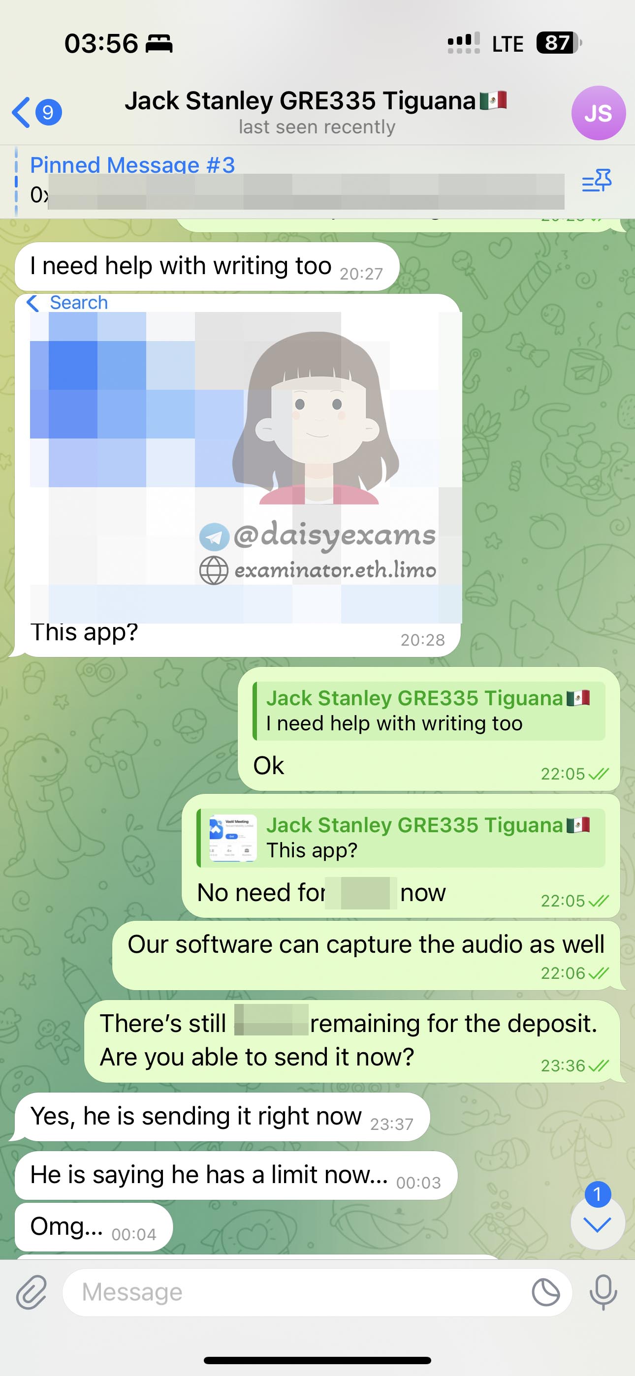 عميل خدمة الغش في اختبار GRE يواجه صعوبة في الحصول على العملات الرقمية