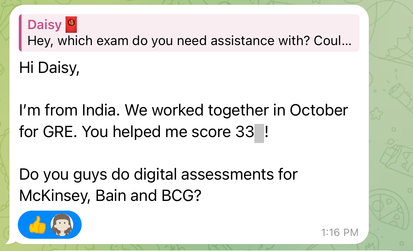 screenshot of chat logs for [RECIENTE] success story #428