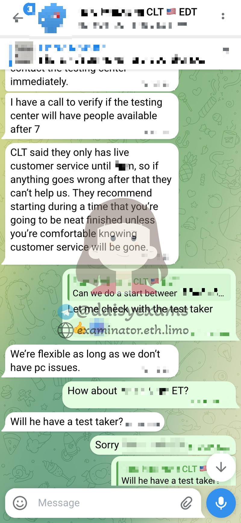 Discusión de Programación del Examen