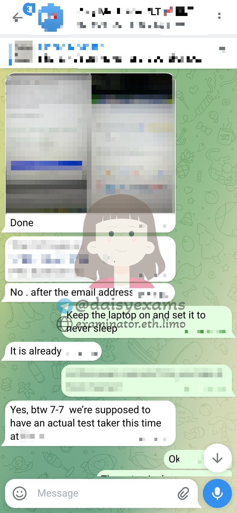 Configuration de l'examen à distance