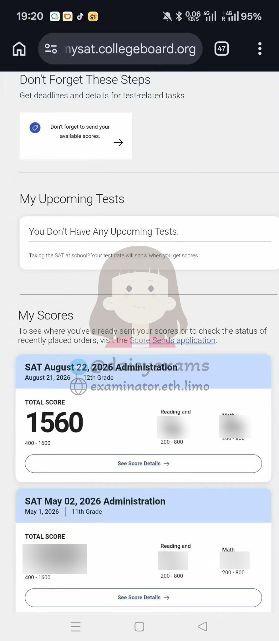 screenshot of chat logs for Tricherie au SAT success story #756