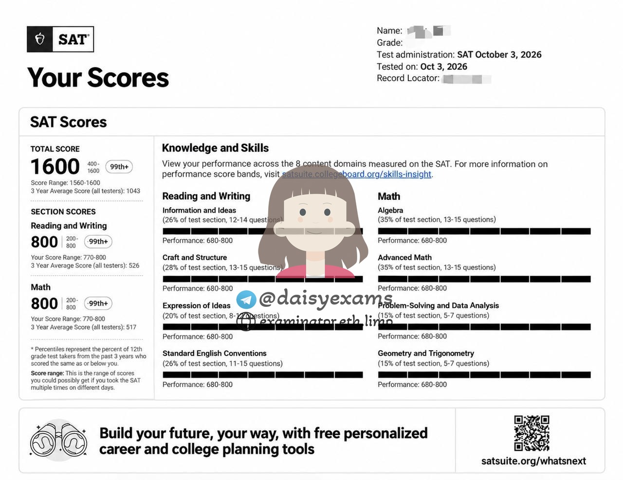 screenshot of chat logs for [SAT Cheating] success story #448