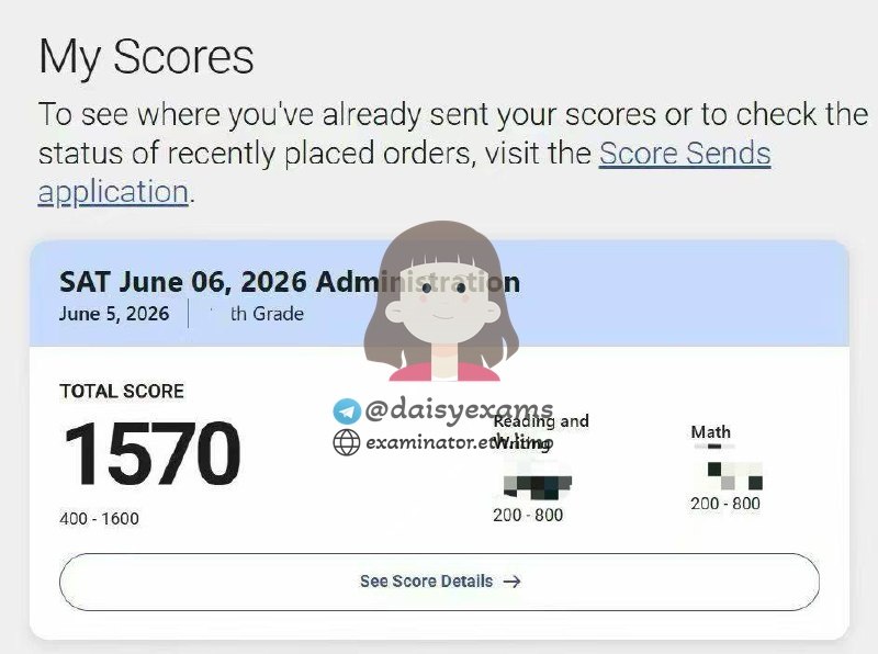 screenshot of chat logs for SAT Cheating success story #749