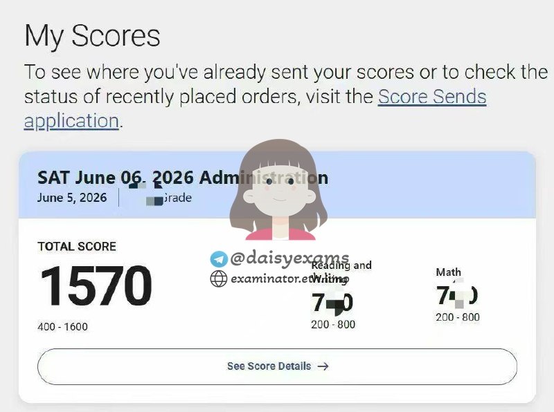 screenshot of chat logs for SAT Cheating success story #749