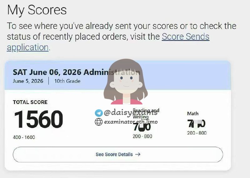 screenshot of chat logs for SAT Cheating success story #749
