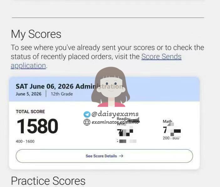 screenshot of chat logs for SAT Cheating success story #749