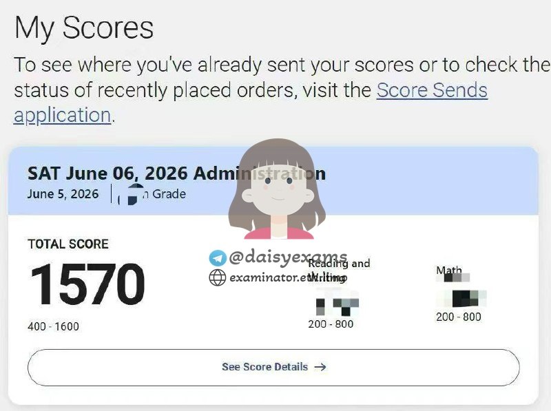 screenshot of chat logs for SAT Cheating success story #749