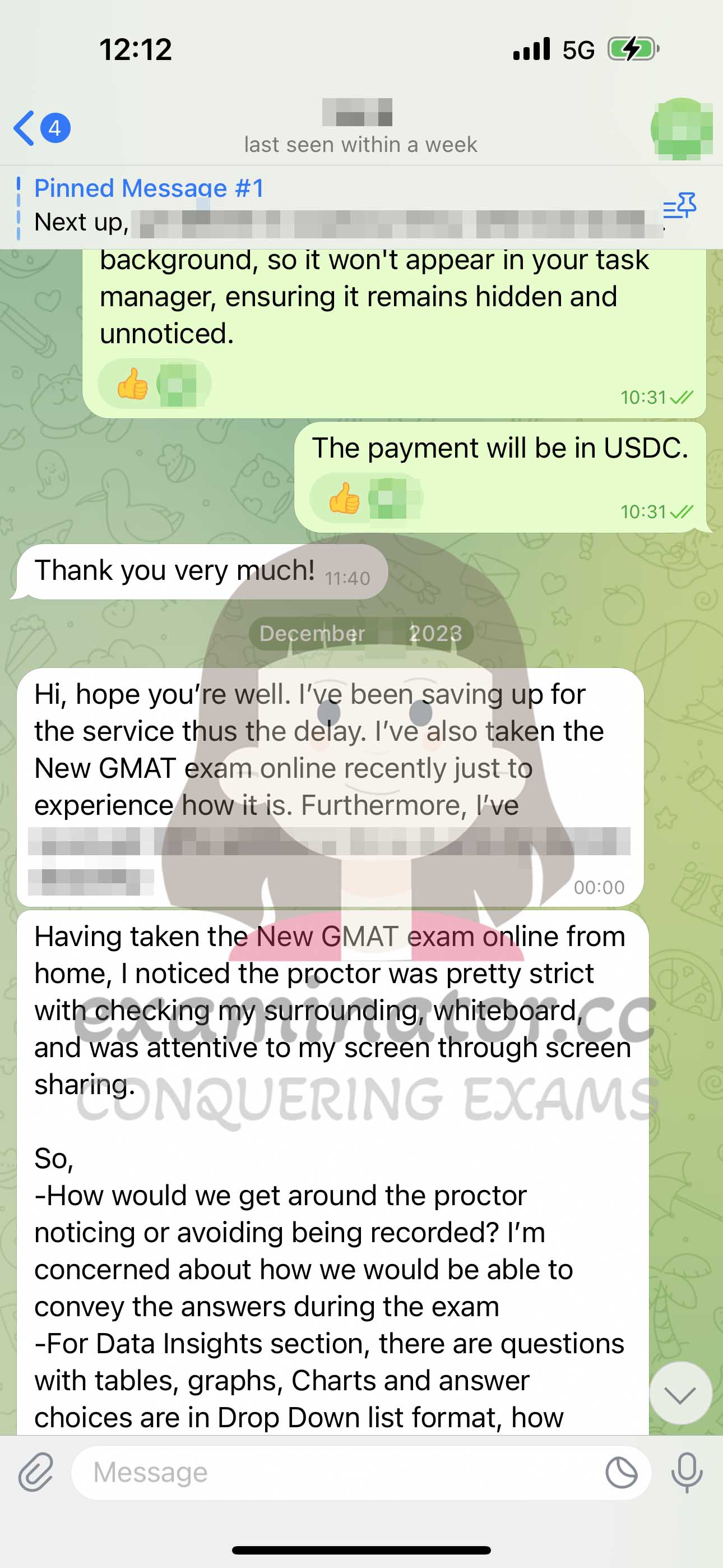 screenshot of chat logs for [Trampa en GMAT] success story #386