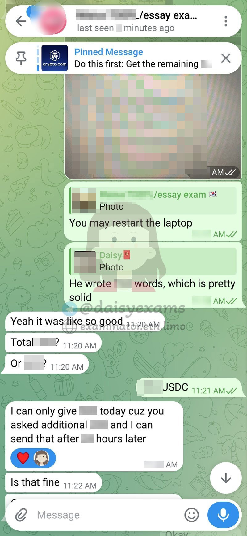 Settling the fee including the Proctorio surcharge