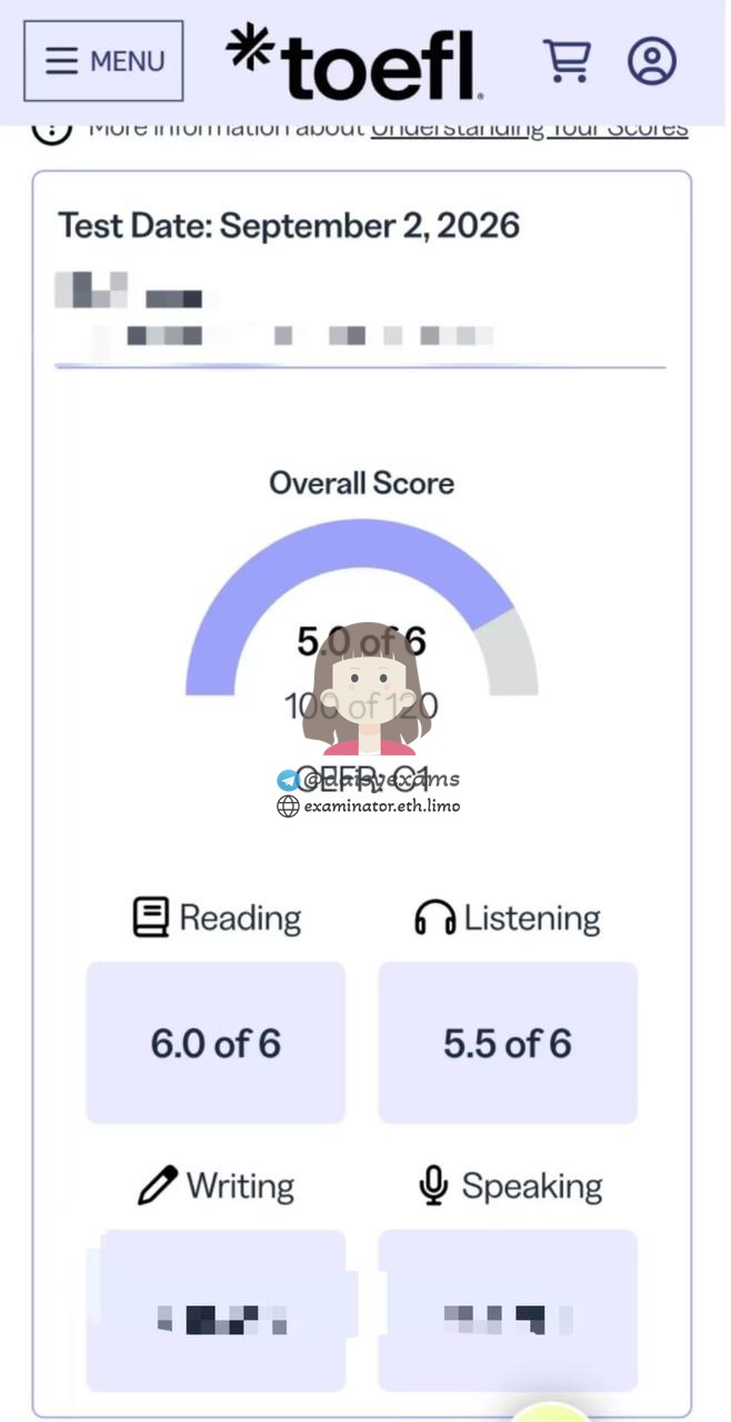 screenshot of chat logs for TOEFL Cheating success story #757