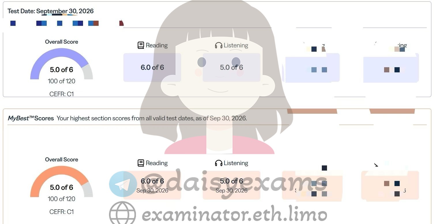 screenshot of chat logs for TOEFL Cheating success story #761