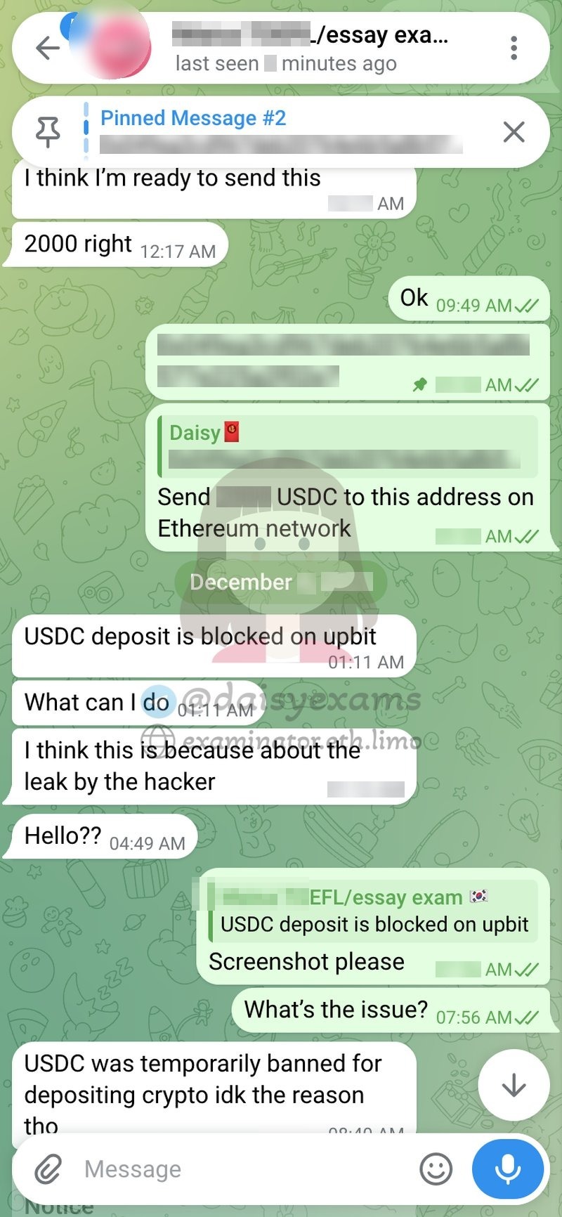 USDC deposit blocked on Upbit