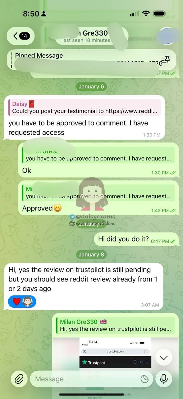 screenshot of chat logs for [GRE 부정행위] success story #440