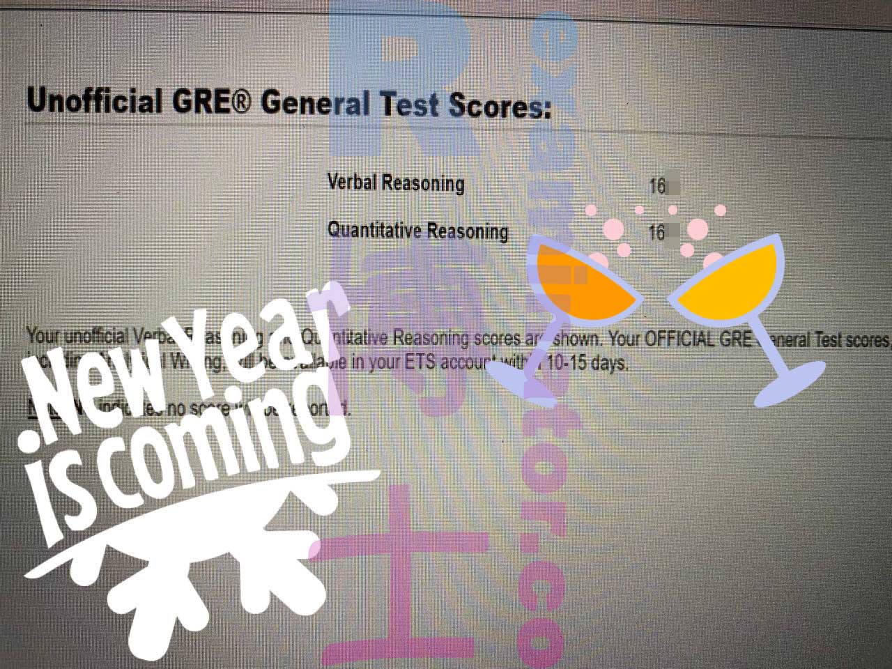 GREで330以上を達成しました！✅ 新年の素晴らしいスタートです！🎇
